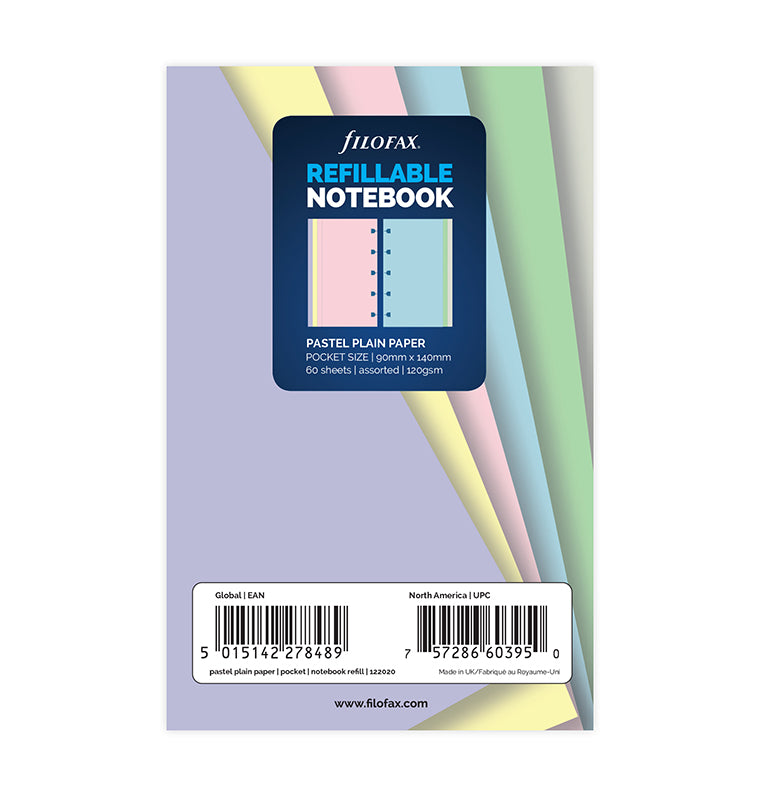 filofax-notebook-pocket-pastel-blanko-einlagen-bunte-seiten image 1