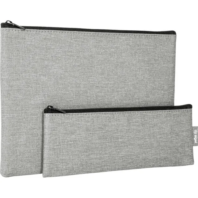 sigel-taschen-organizer-2er-set-hellgrau-rpet-filz-25-x-18-cm-und-22-x-8-cm image 1