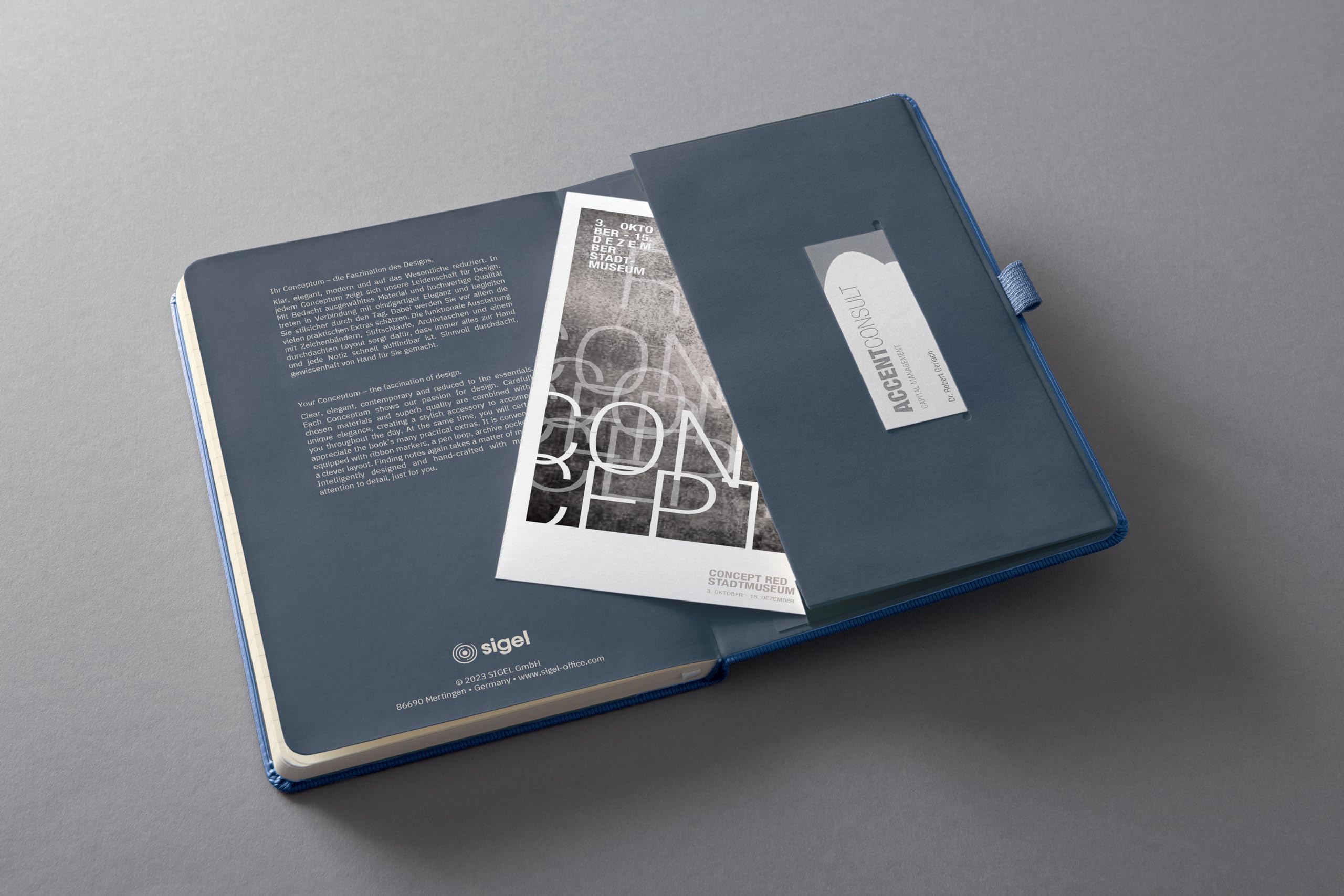 sigel-conceptum-notizbuch-a5-liniert-blau-metallic-hardcover image 5