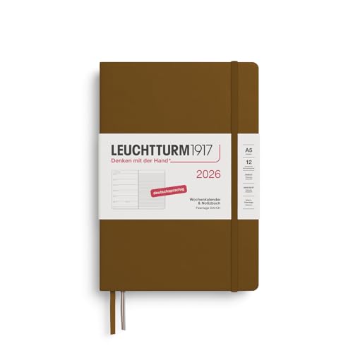 leuchtturm1917-wochenkalender-notizbuch-medium-a5-2026-spice-brown-deutsch image 2