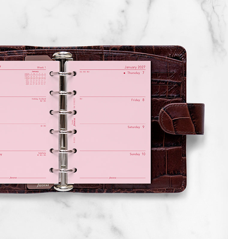 filofax-kalendereinlage-2027-pocket-1-woche-2-seiten-englisch-pink image 2