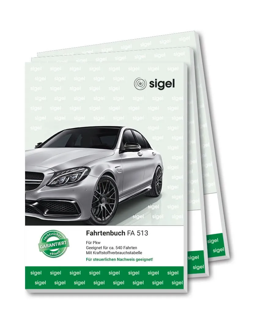 sigel-fa513-fahrtenbuch-a5-64-seiten-3er-pack-f-r-deutschland-und-sterreich image 1