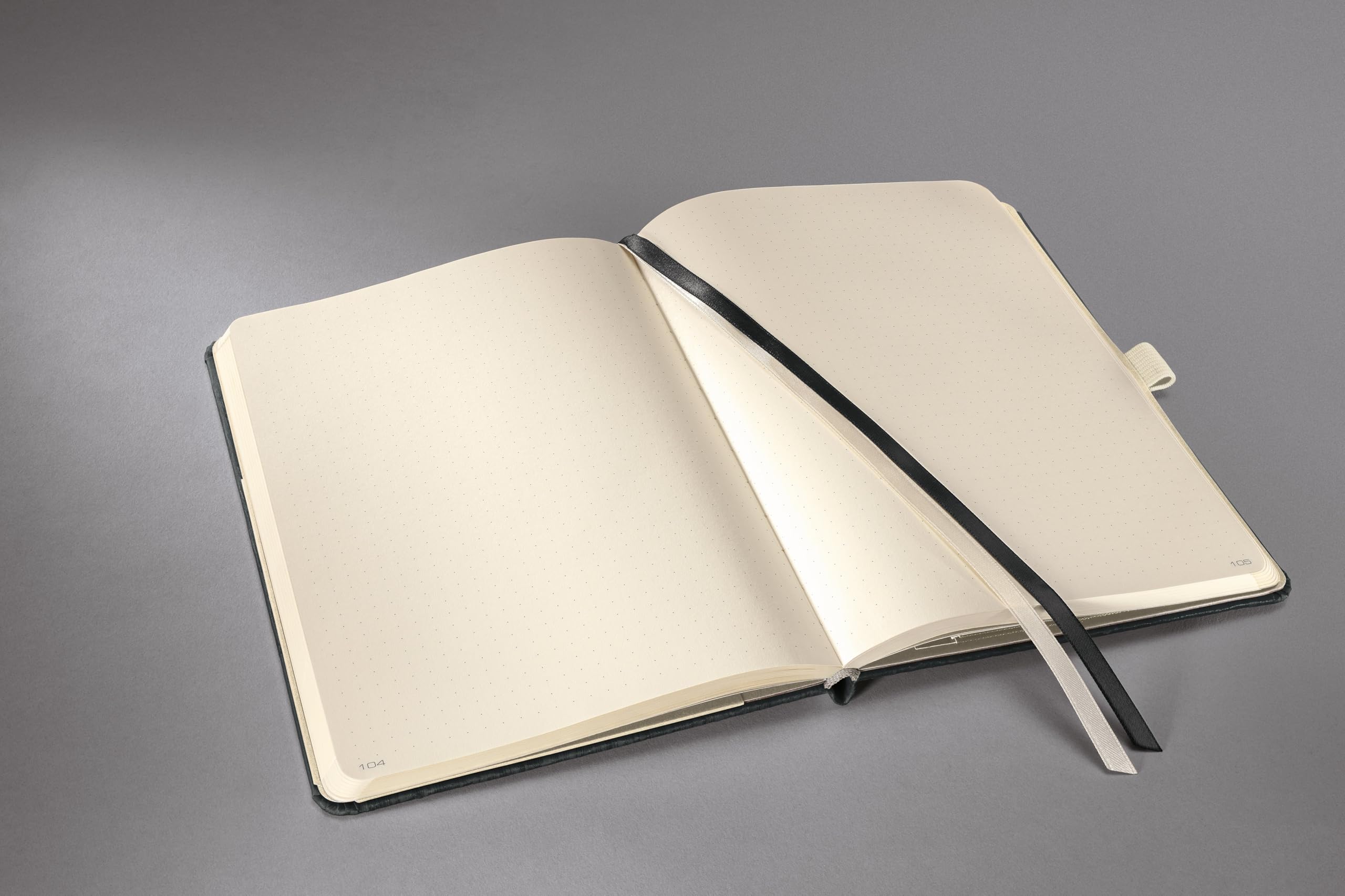 sigel-conceptum-premium-notizbuch-a5-dotted-lederlook-grau-wei-hardcover image 2