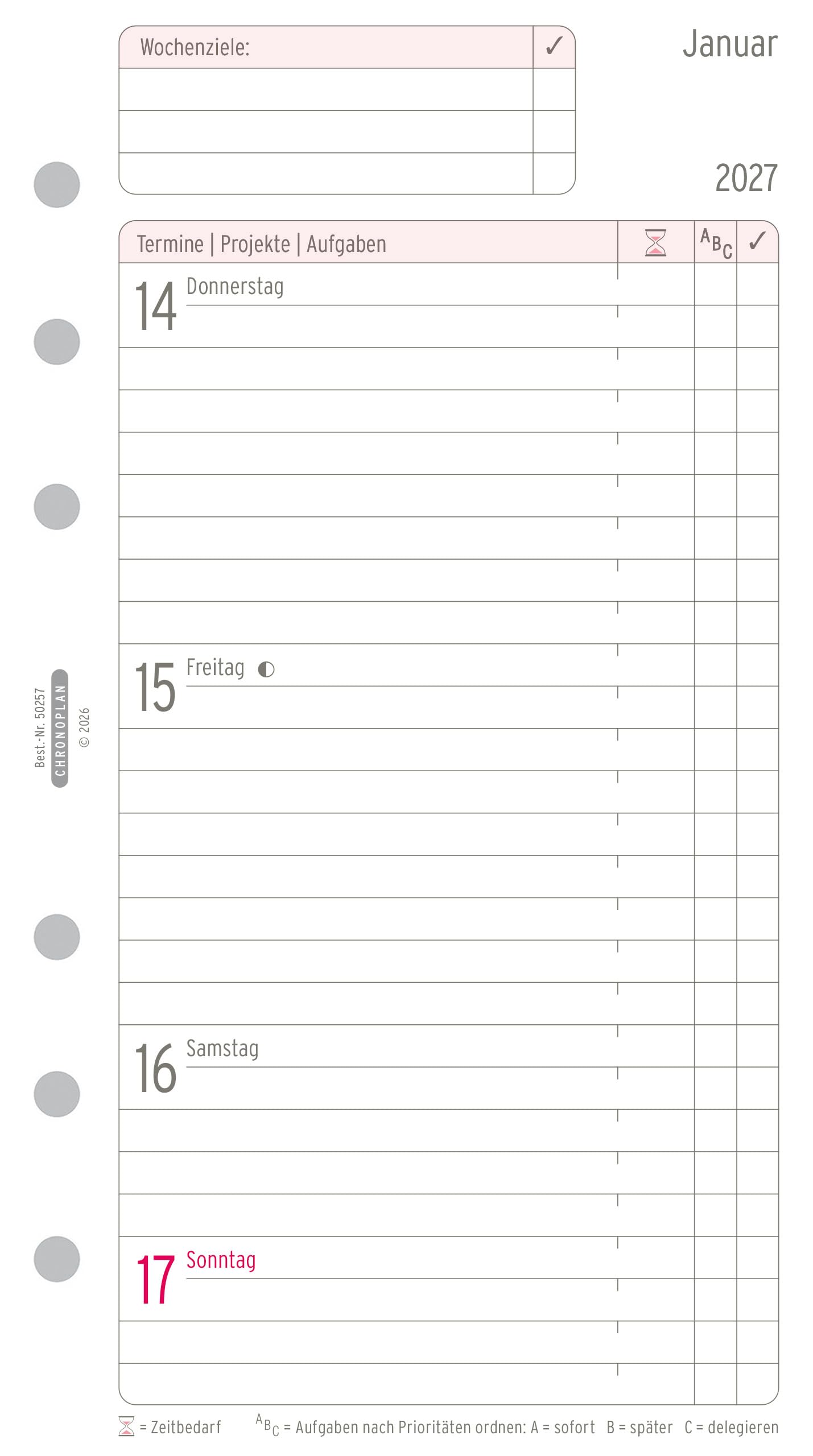chronoplan-kalendereinlage-2027-midi-50257-1-woche-2-seiten-liniert-wei image 4