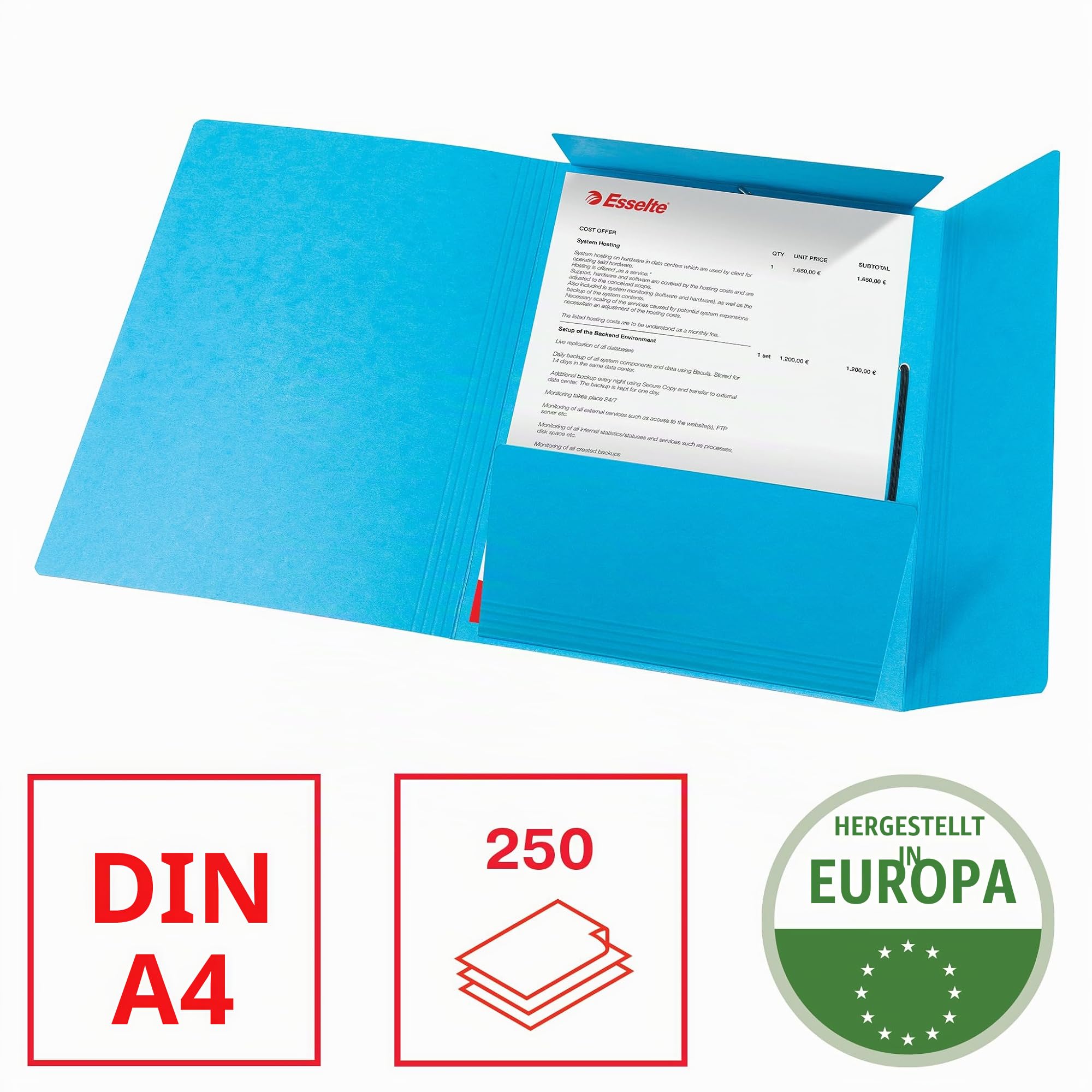 esselte-eckspannermappe-a4-10er-pack-farben-set-390-g-m-628938 image 3