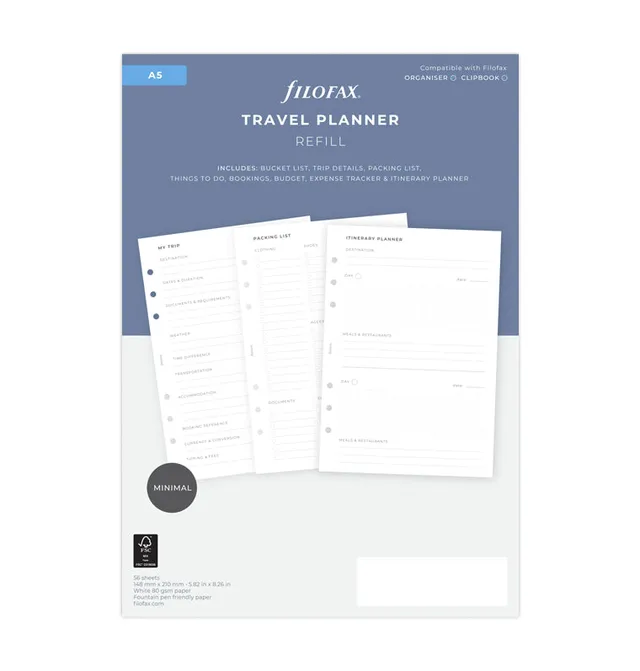 filofax-reise-planer-einlage-a5 image 1
