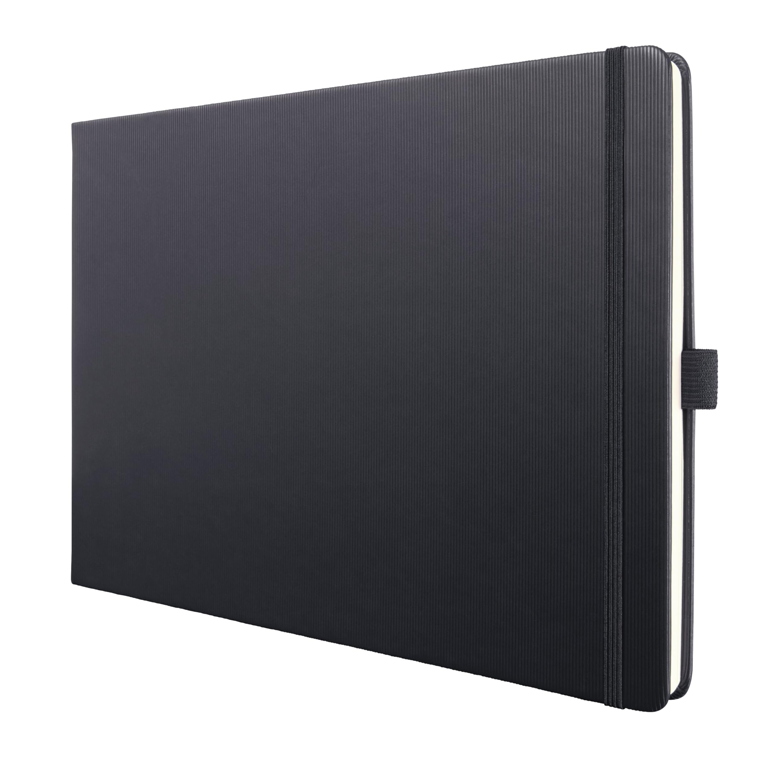 sigel-conceptum-premium-notizbuch-a4-quer-blanko-hardcover-schwarz image 1