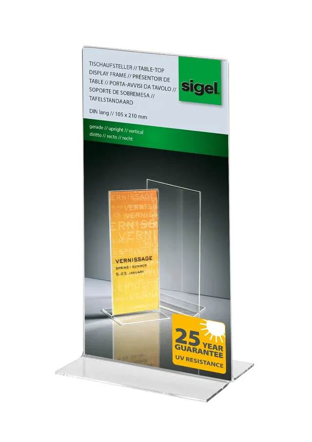 sigel-tischaufsteller-din-lang-acryl-glasklar-uv-best-ndig image 1