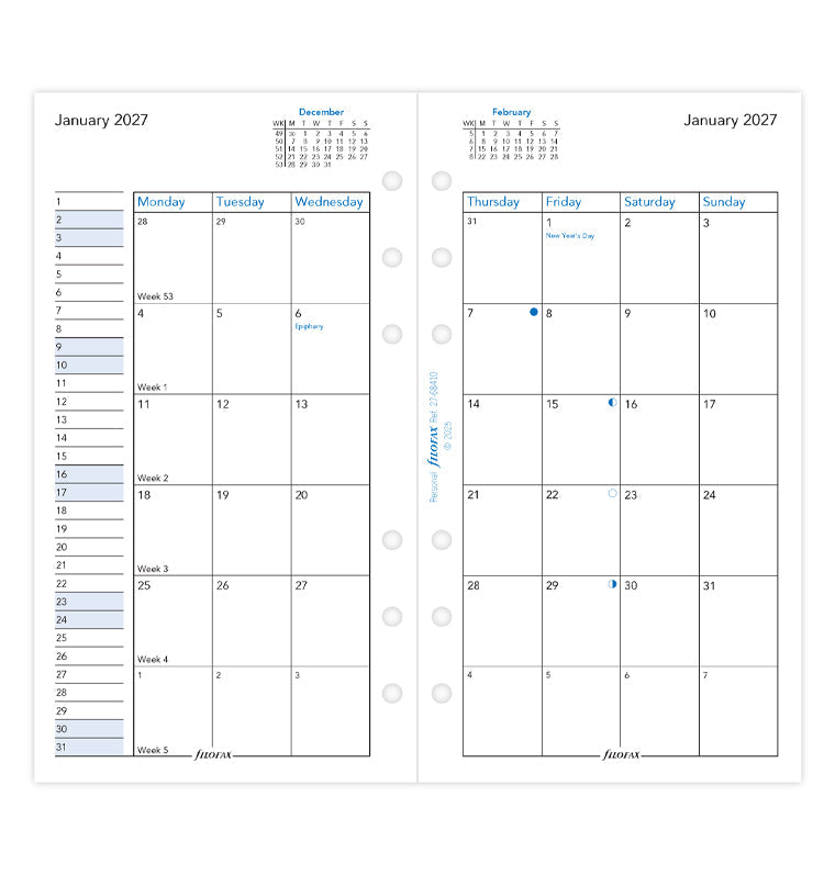 filofax-kalendereinlage-1-monat-2-seiten-englisch-personal-2027 image 4