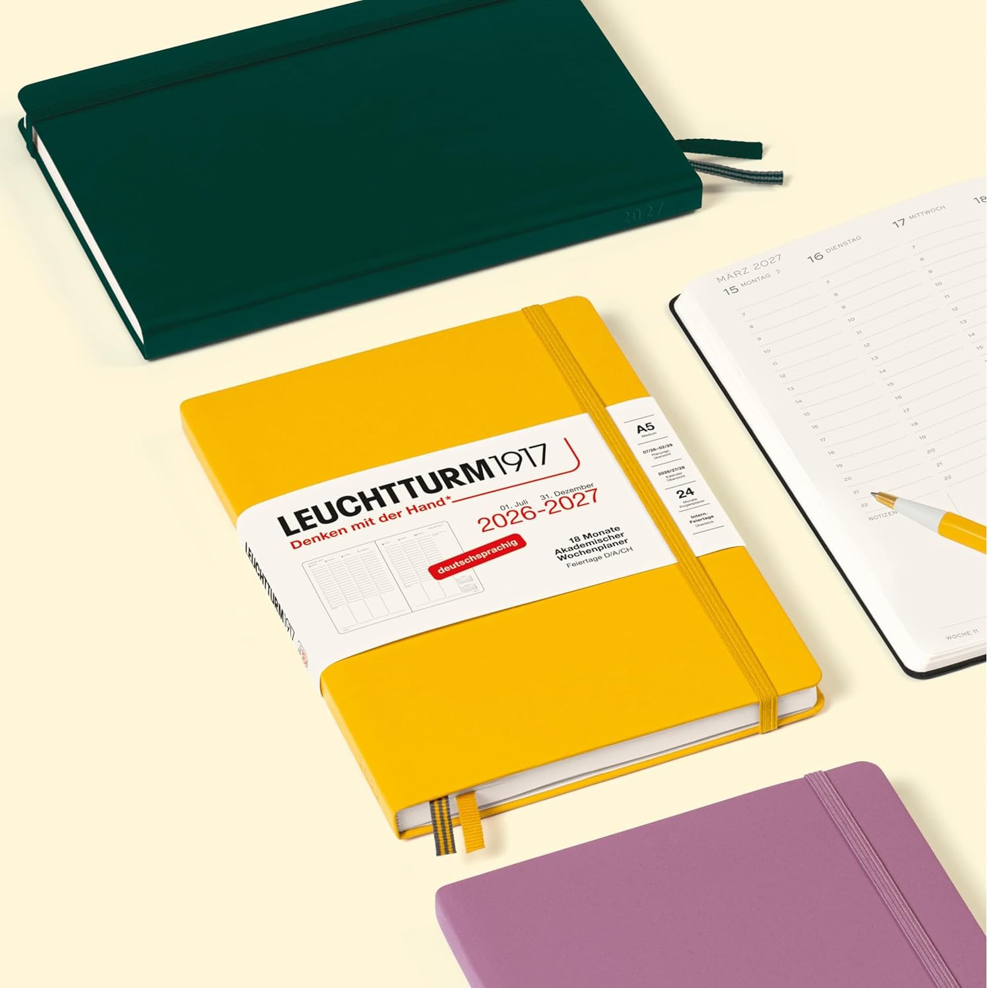 leuchtturm1917-wochenplaner-medium-a5-18-monate-2026-2027-dusty-rose-deutsch image 3