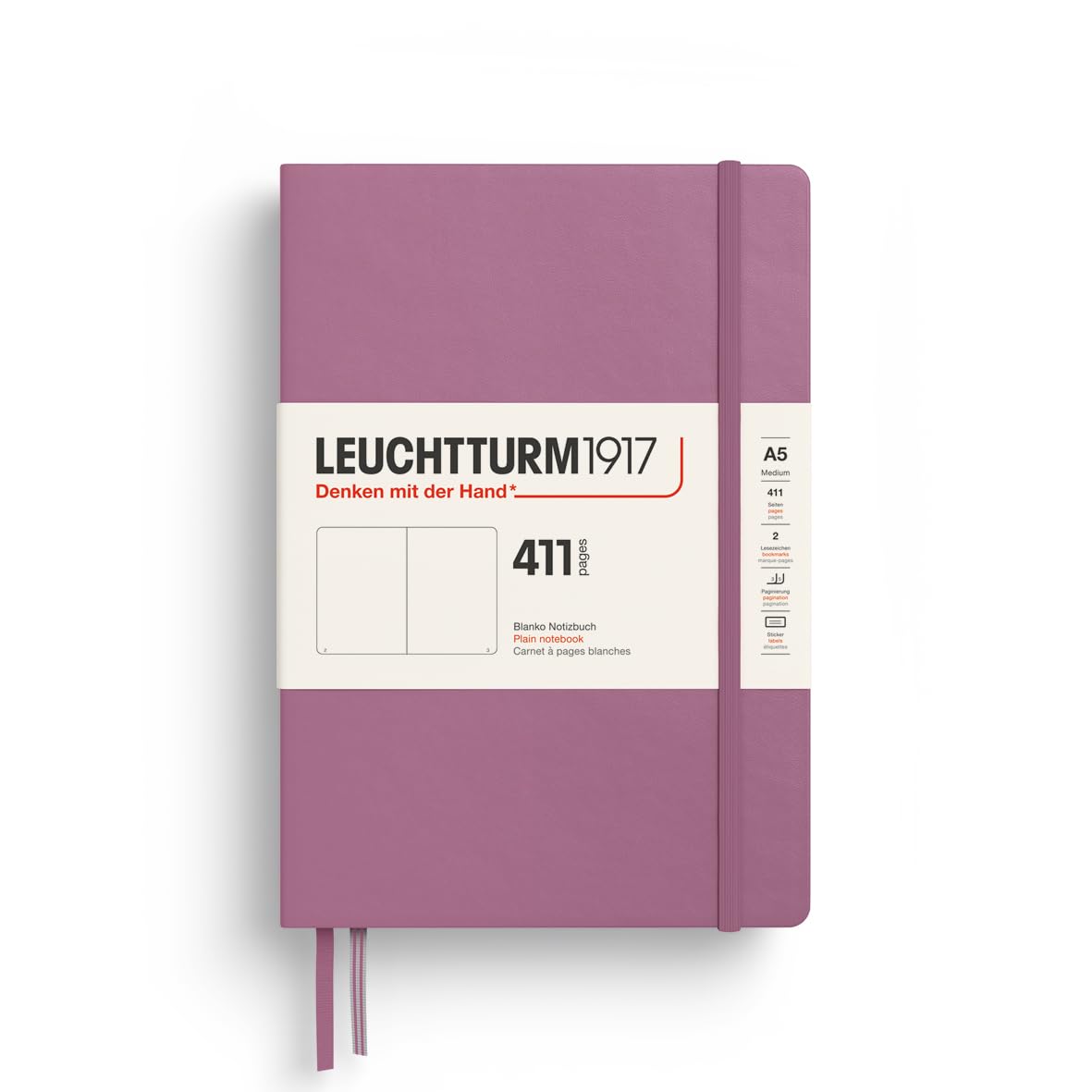 leuchtturm1917-notizbuch-411-a5-hardcover-dusty-rose-blanko image 1