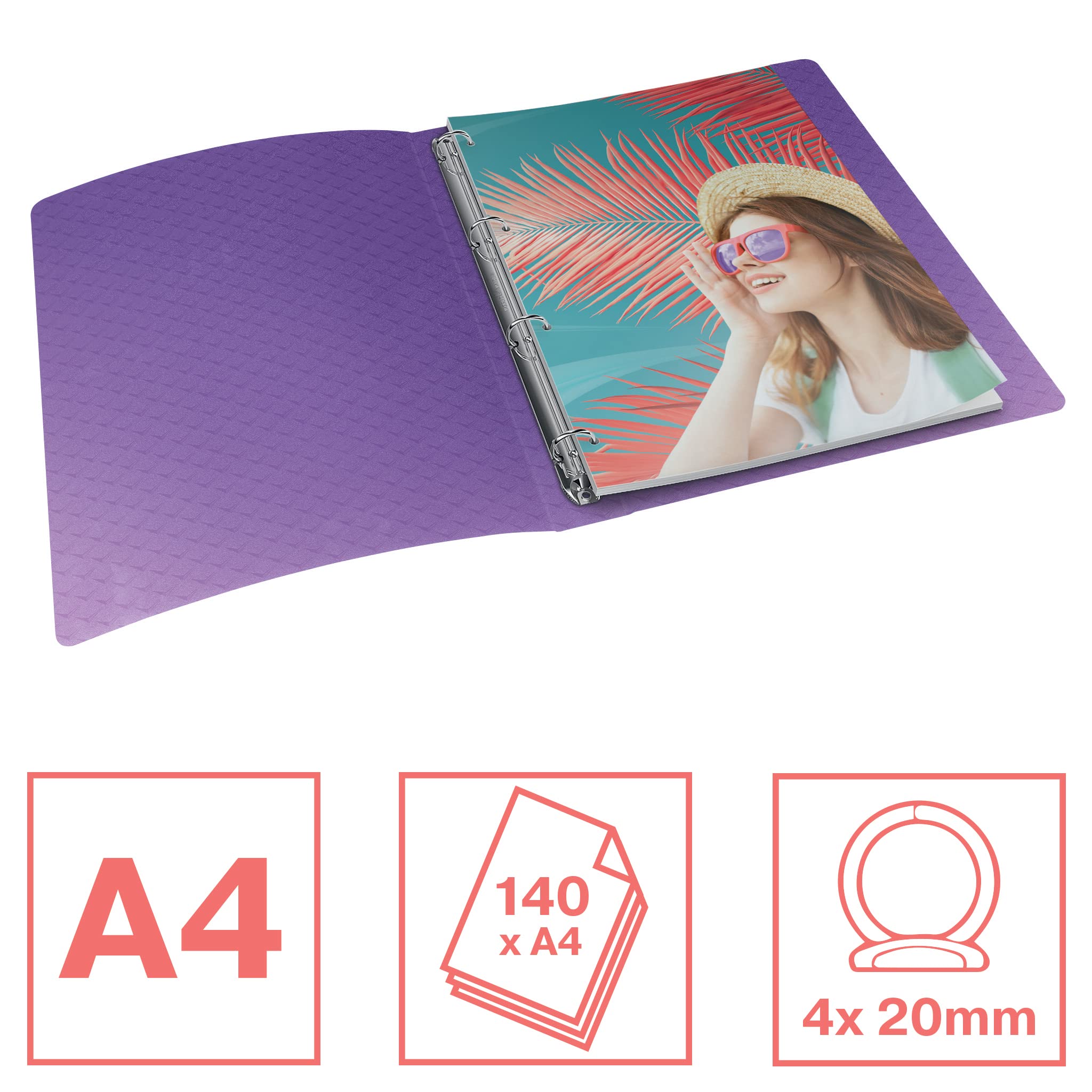 esselte-colour-breeze-ringordner-a4-25-mm-lavendel-140-blatt image 2