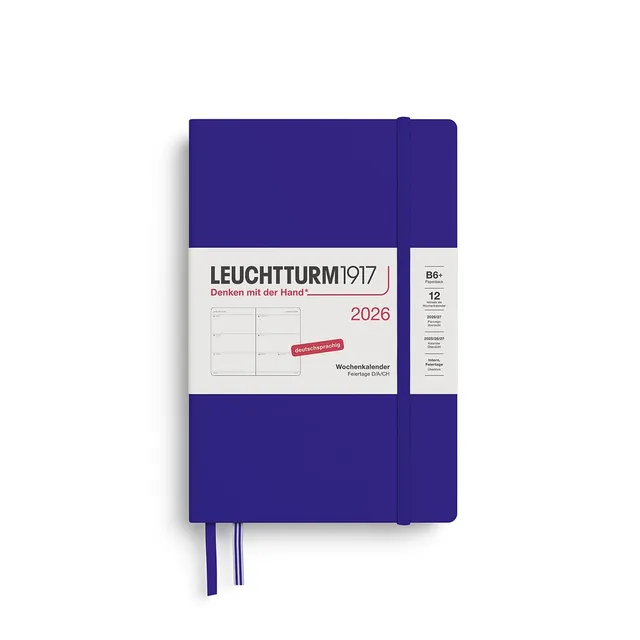 leuchtturm1917-wochenkalender-paperback-b6-2026-ink-deutsch image 1