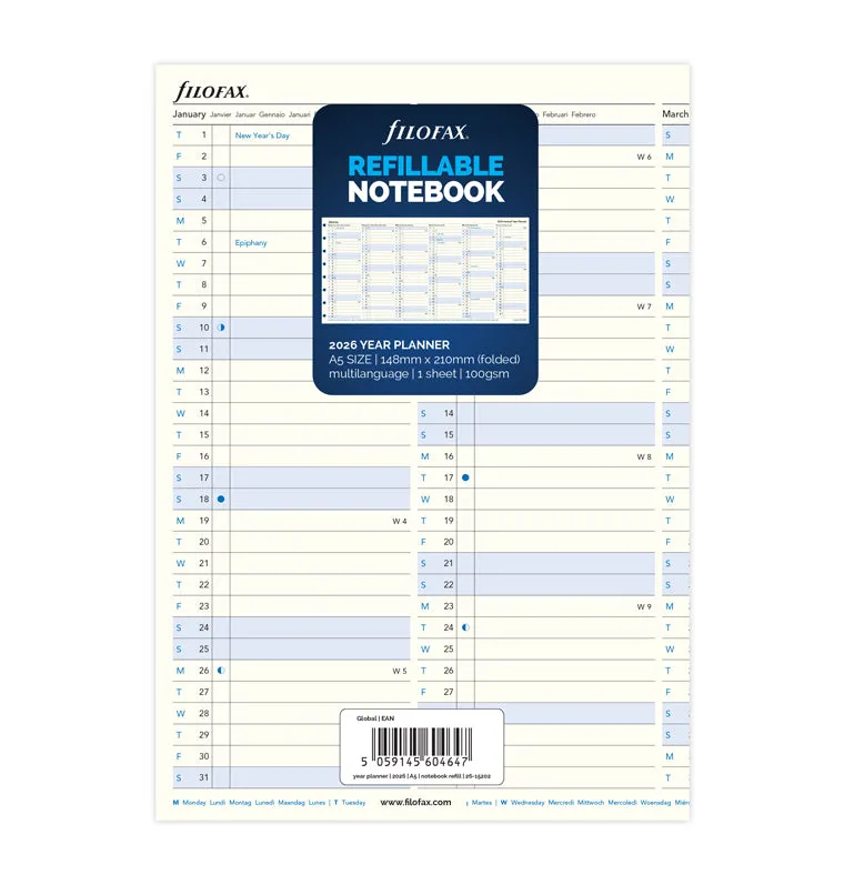 filofax-notebook-jahresplaner-a5-2026-leporello-einlage image 1
