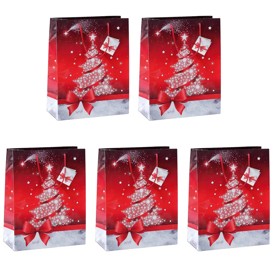sigel-papier-geschenkt-ten-gro-sparkling-tree-33-x-26-cm-5er-set image 1