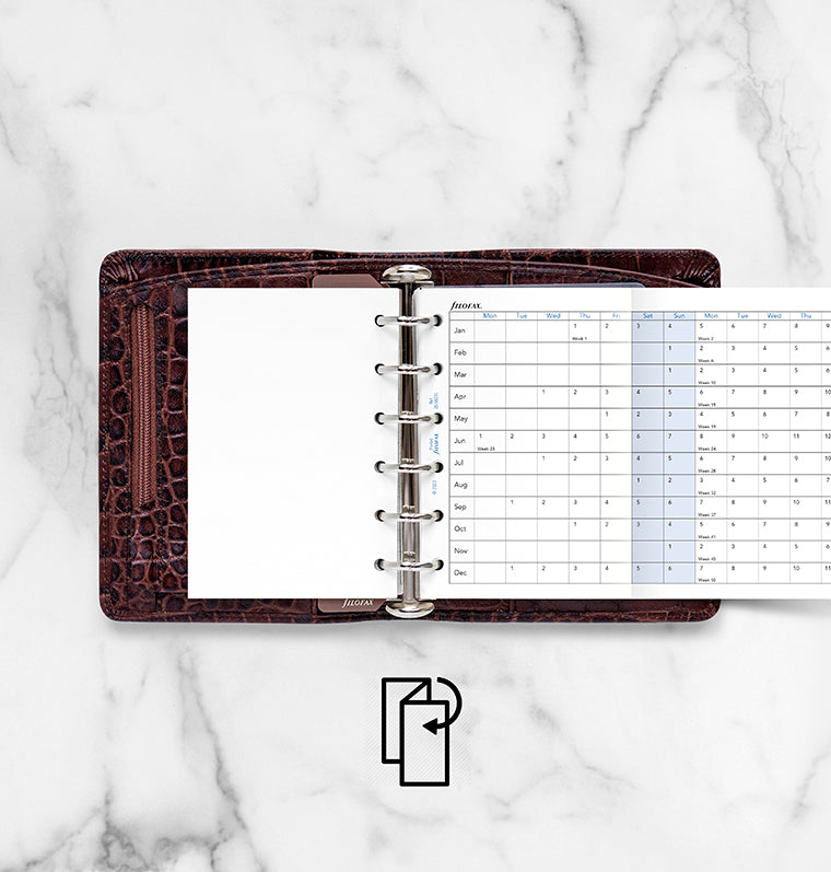 filofax-jahresplaner-2026-pocket-englisch-leporello-einlage image 3