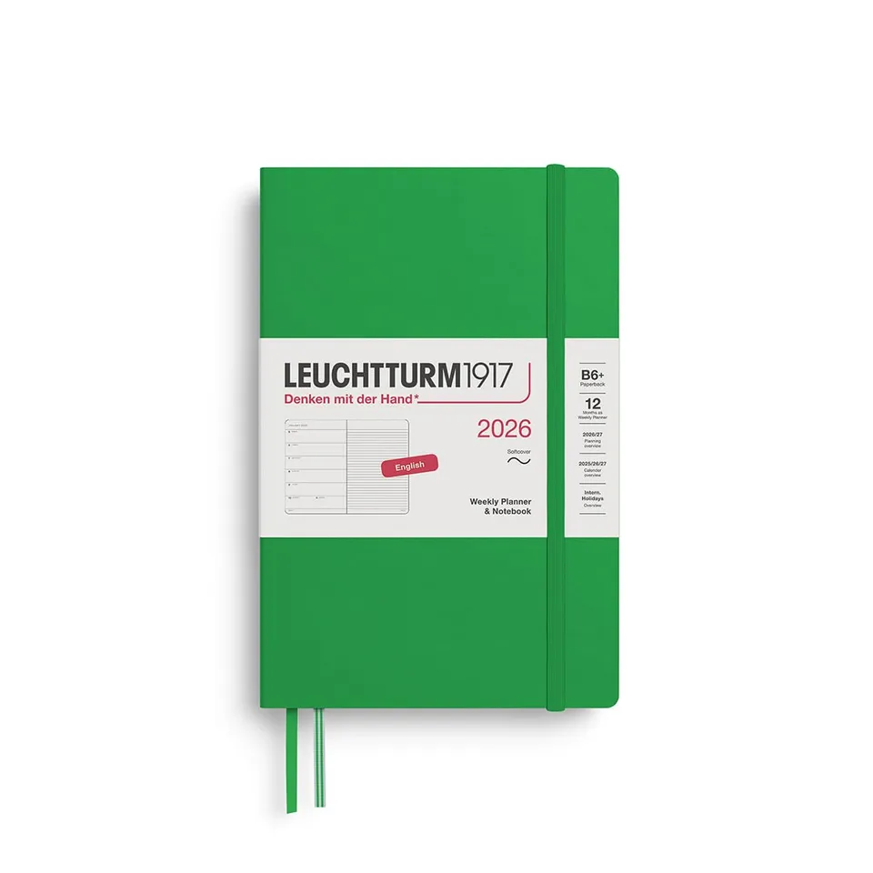 leuchtturm1917-wochenkalender-notizbuch-2026-paperback-b6-softcover-spring-leaf- image 1