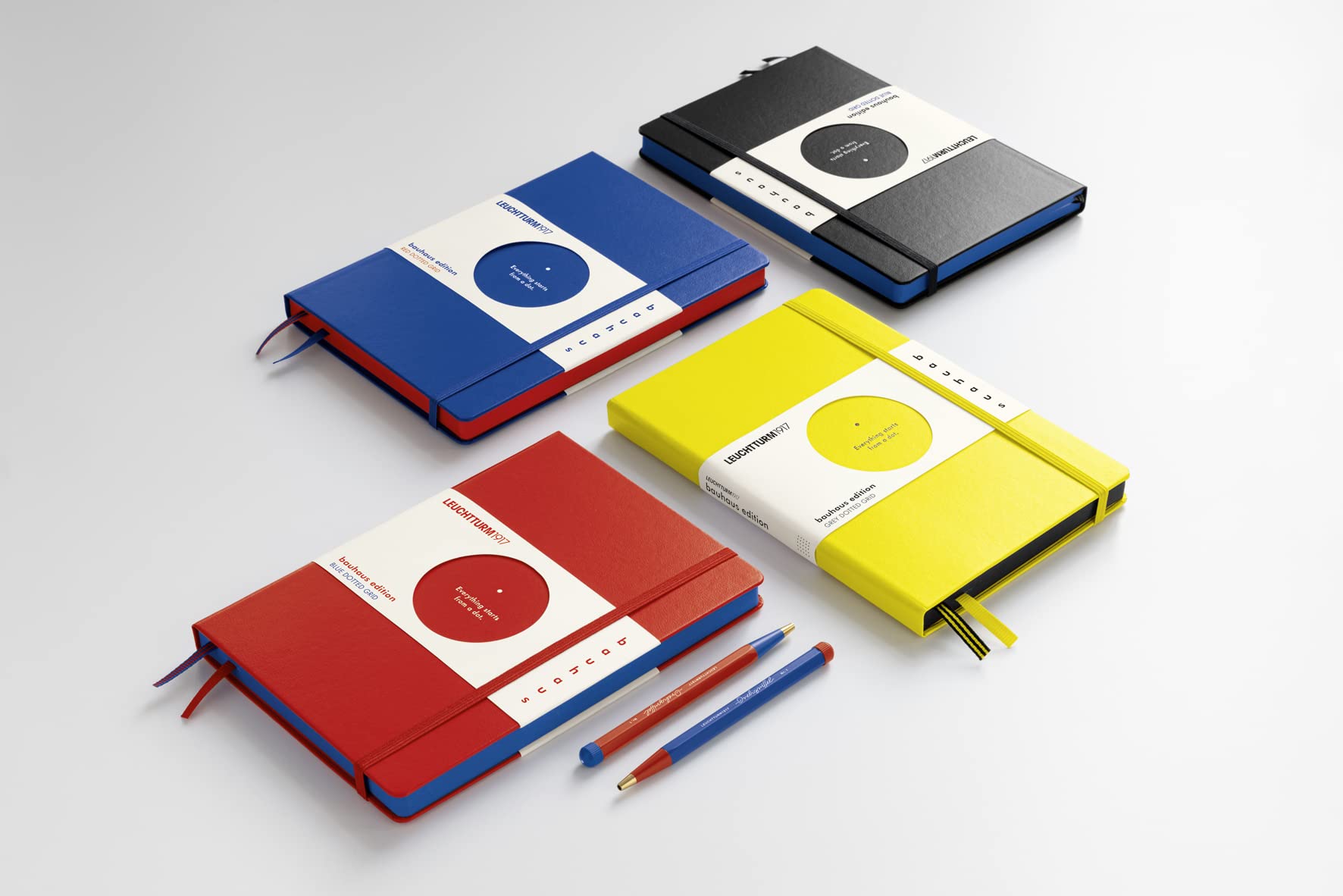 leuchtturm1917-bauhaus-edition-notizbuch-a5-hardcover-dotted-schwarz image 3