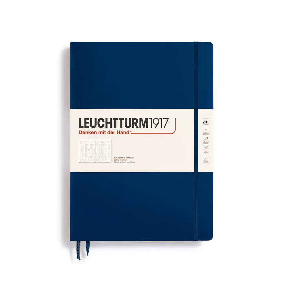 leuchtturm1917-notizbuch-master-classic-a4-hardcover-marine-dotted-233-seiten image 1