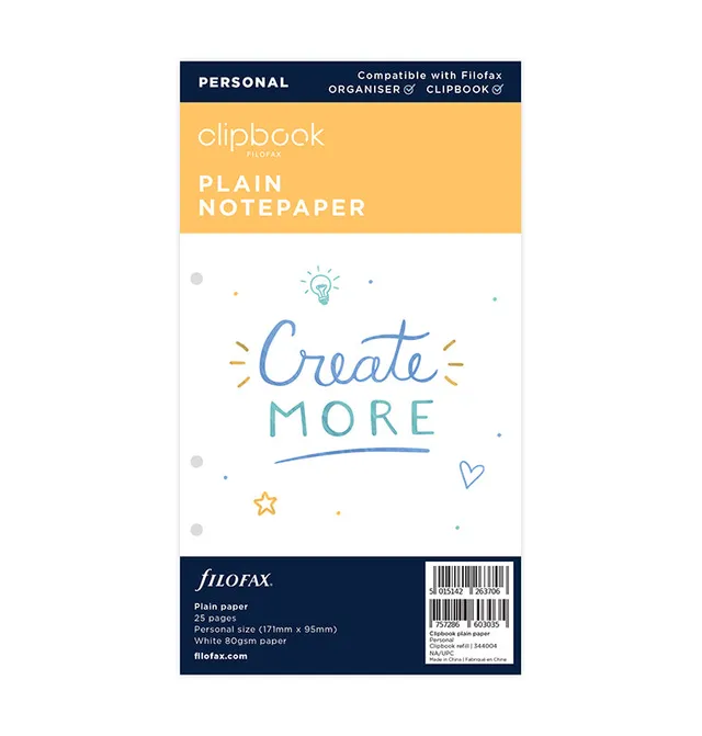 filofax-clipbook-notizpapier-wei-blanko-personal image 1