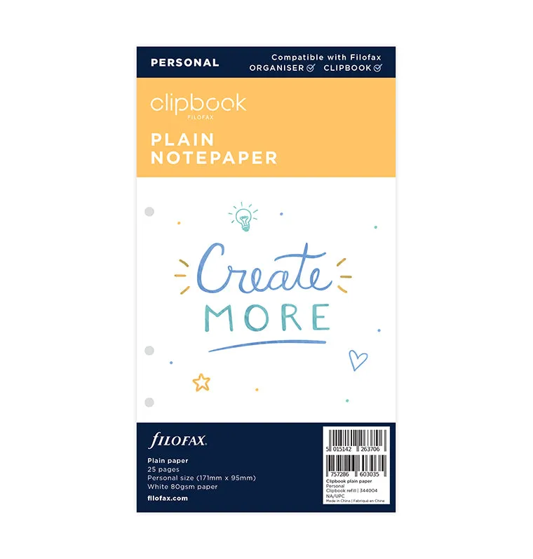 filofax-clipbook-notizpapier-wei-blanko-personal image 1