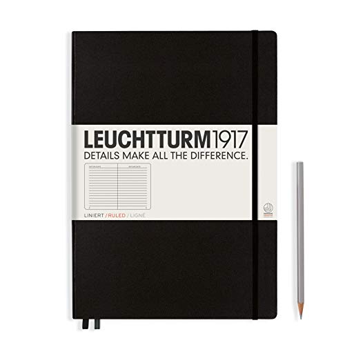 leuchtturm1917-notizbuch-master-classic-a4-schwarz-liniert-hardcover-235-seiten image 2