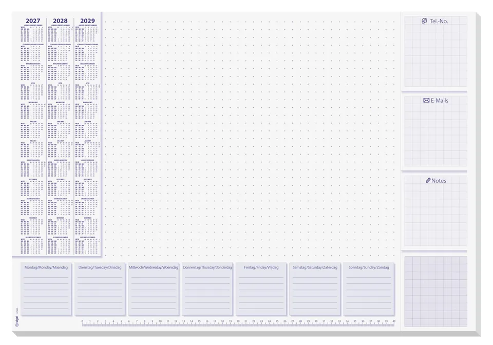sigel-lilac-papier-schreibtischunterlage-din-a2-2027-2029-mit-wochenplan-30-blat image 1