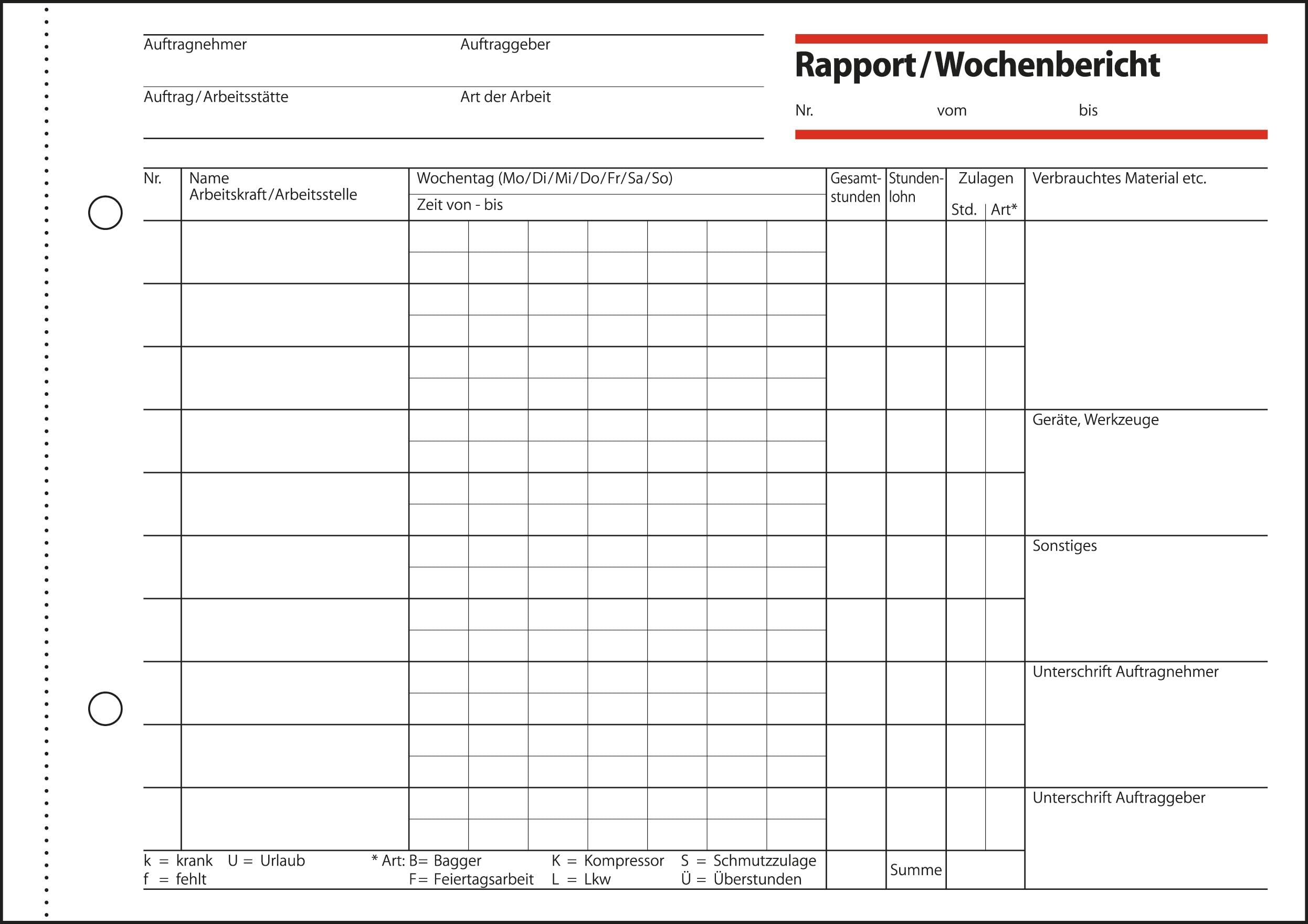 sigel-rp517-rapport-wochenbericht-a5-quer-100-blatt image 2