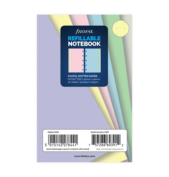 filofax-notebook-pocket-einlage-pastel-punktkariert image 1