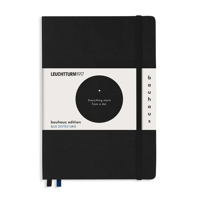 leuchtturm1917-bauhaus-edition-notizbuch-a5-hardcover-dotted-schwarz image 1