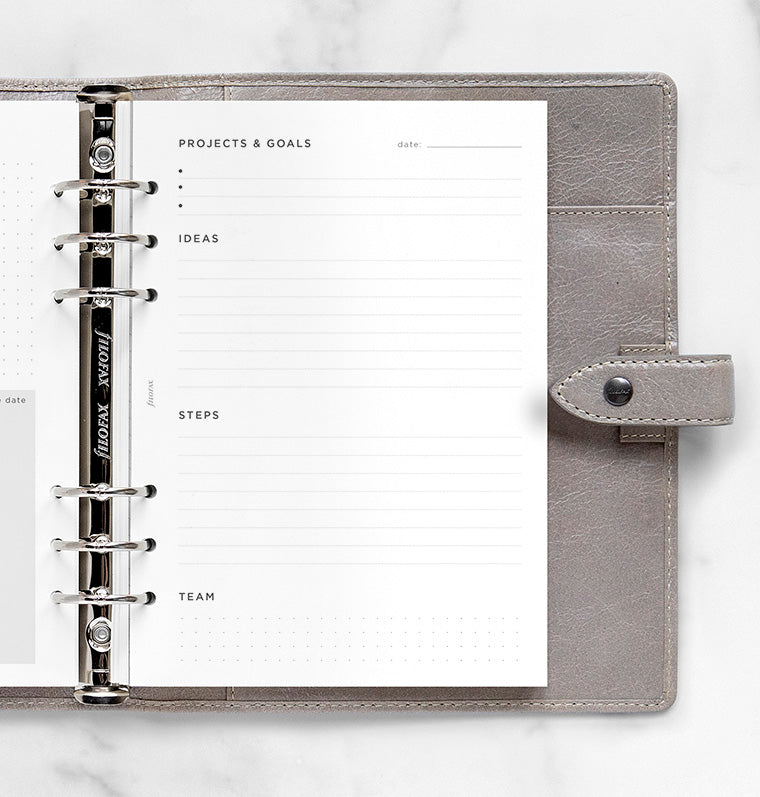 filofax-projects-goals-tracker-a5-ziele-aufgaben-einlagen-56-blatt image 2