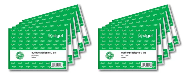 sigel-buchungsbeleg-a6-quer-im-10er-pack-50-blatt image 1