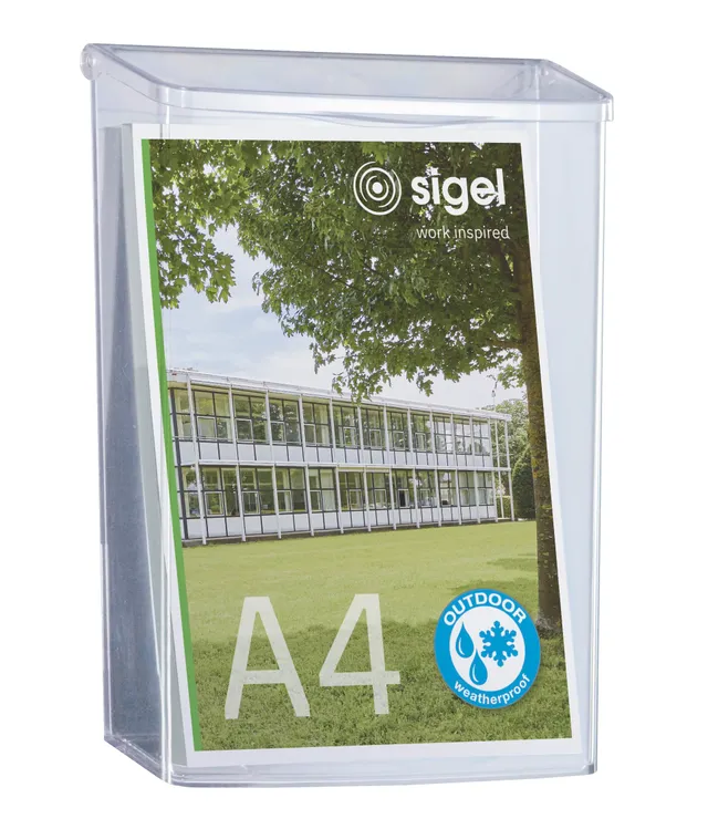 sigel-prospektbox-din-a4-wetterfest-acryl-mit-deckel image 1