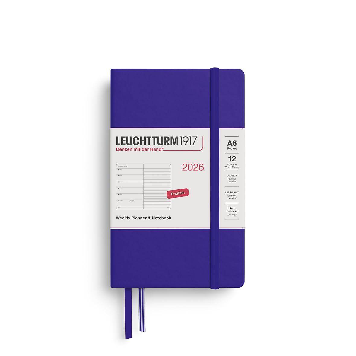 leuchtturm1917-wochenkalender-notizbuch-pocket-a6-2026-ink-englisch image 1