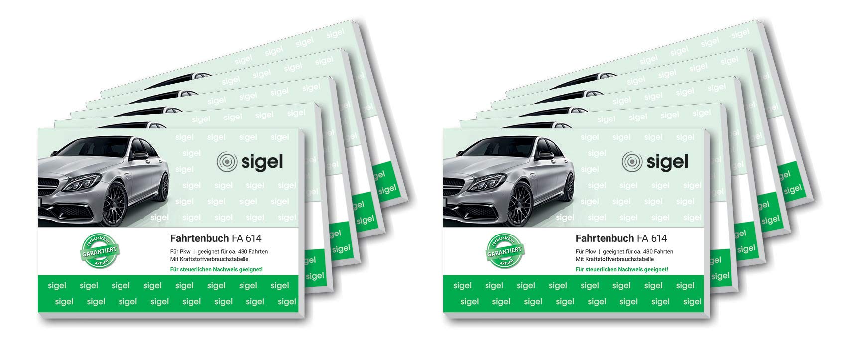 sigel-fa614-10-fahrtenbuch-f-r-pkw-a6-quer-10er-pack-80-seiten-vom-finanzamt-ane image 1