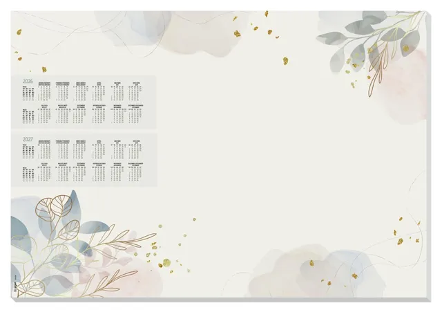 sigel-artetempus-schreibtischunterlage-papier-a2-2026-2027-pastel-garden image 1