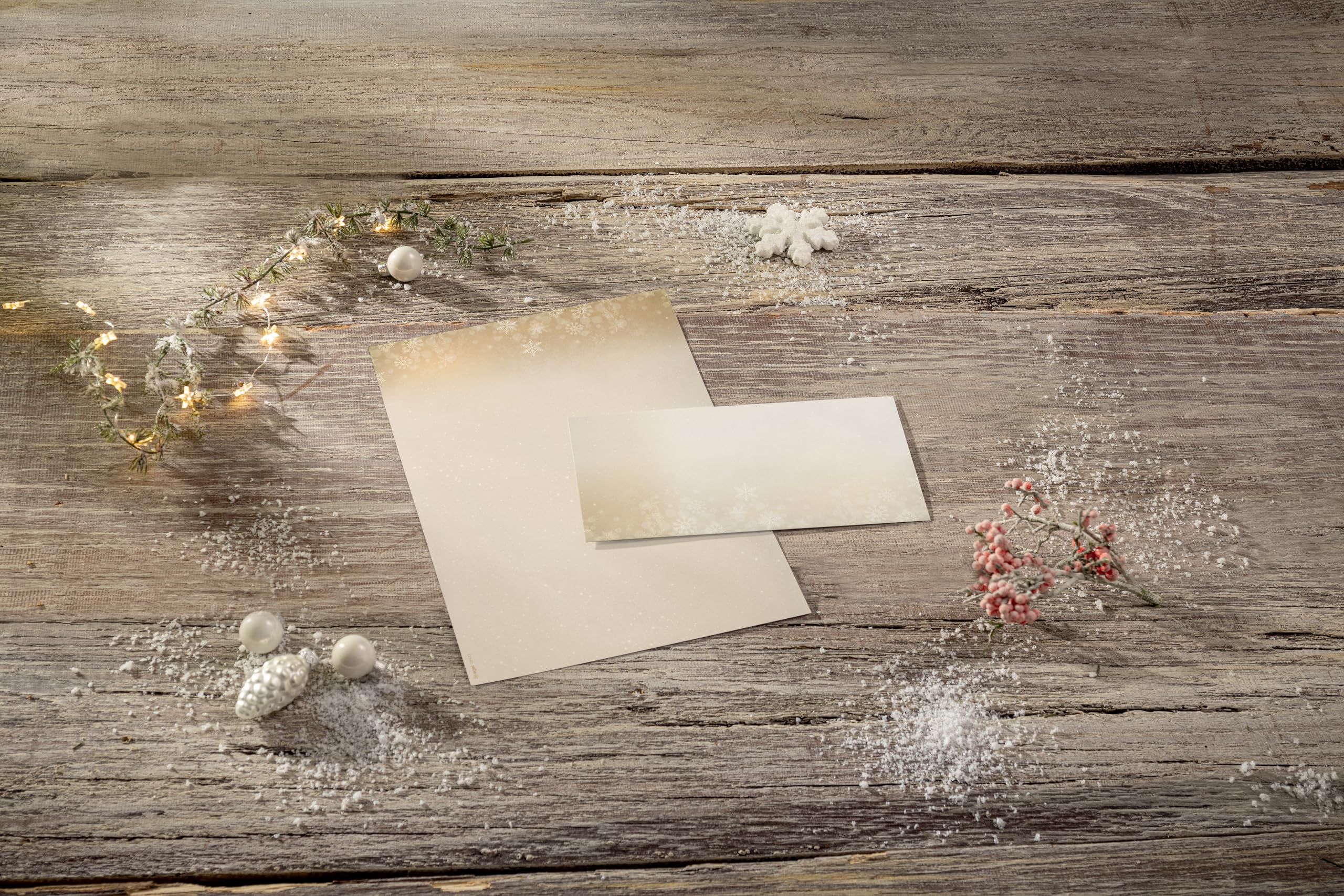 sigel-weihnachtsbriefpapier-golden-christmas-night-a4-25-blatt image 5