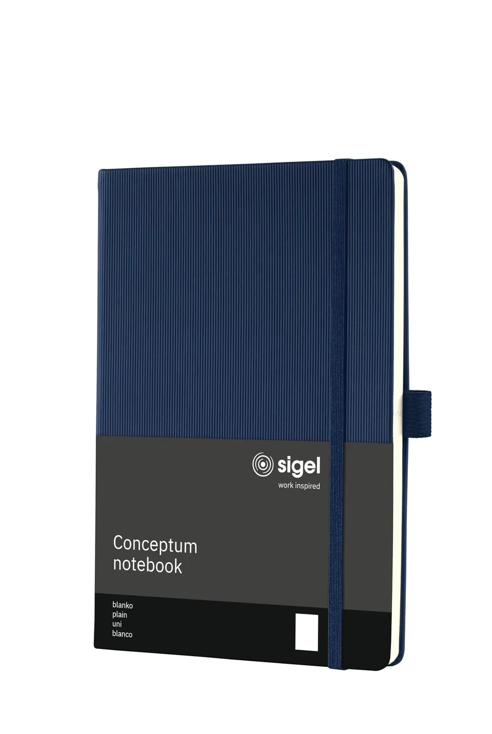 sigel-conceptum-premium-notizbuch-a5-blanko-hardcover-dunkelblau-194-nummerierte image 1