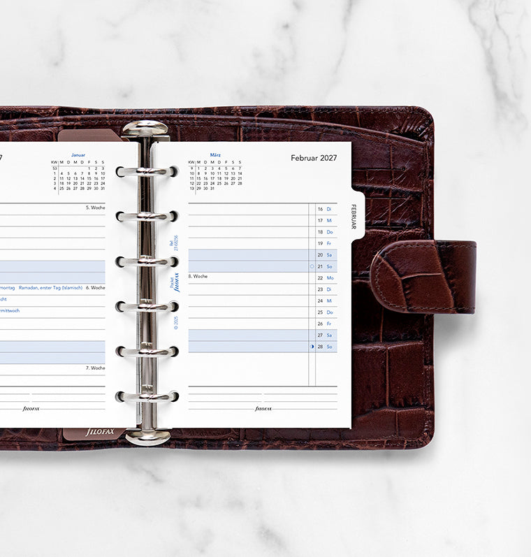 filofax-kalendereinlage-2027-pocket-deutsch-1-monat-2-seiten-mit-tab image 2
