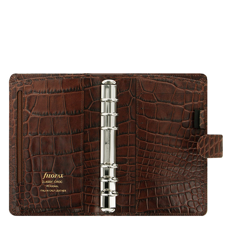 filofax-classic-croc-personal-organiser-kalbsleder-schwarz image 8