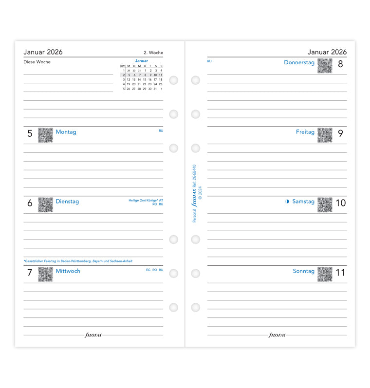 filofax-the-original-kalendereinlage-2026-personal-1-woche-2-seiten-deutsch image 4