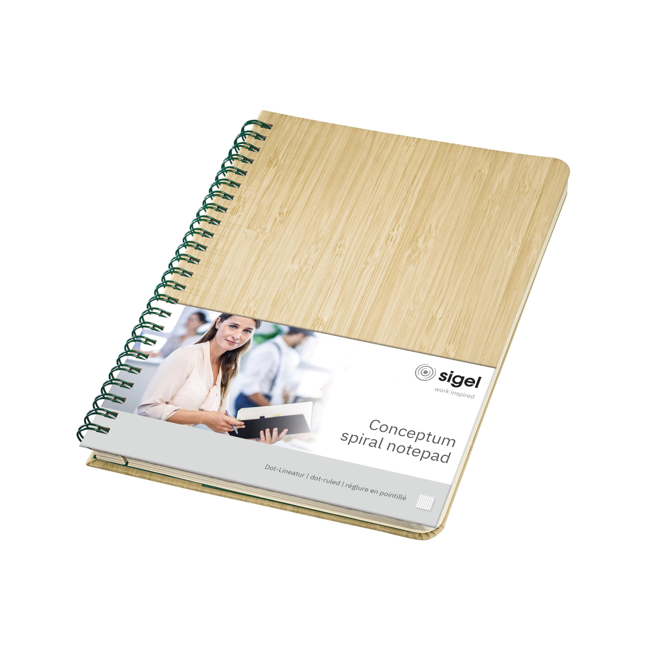 sigel-conceptum-premium-spiralblock-a5-dotted-bambuscover-hardcover image 1