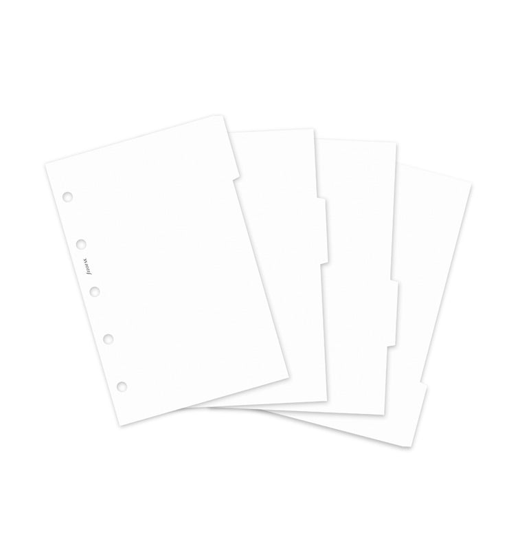 filofax-trennbl-tter-wei-mini-4-register-tabs-unbedruckt image 4