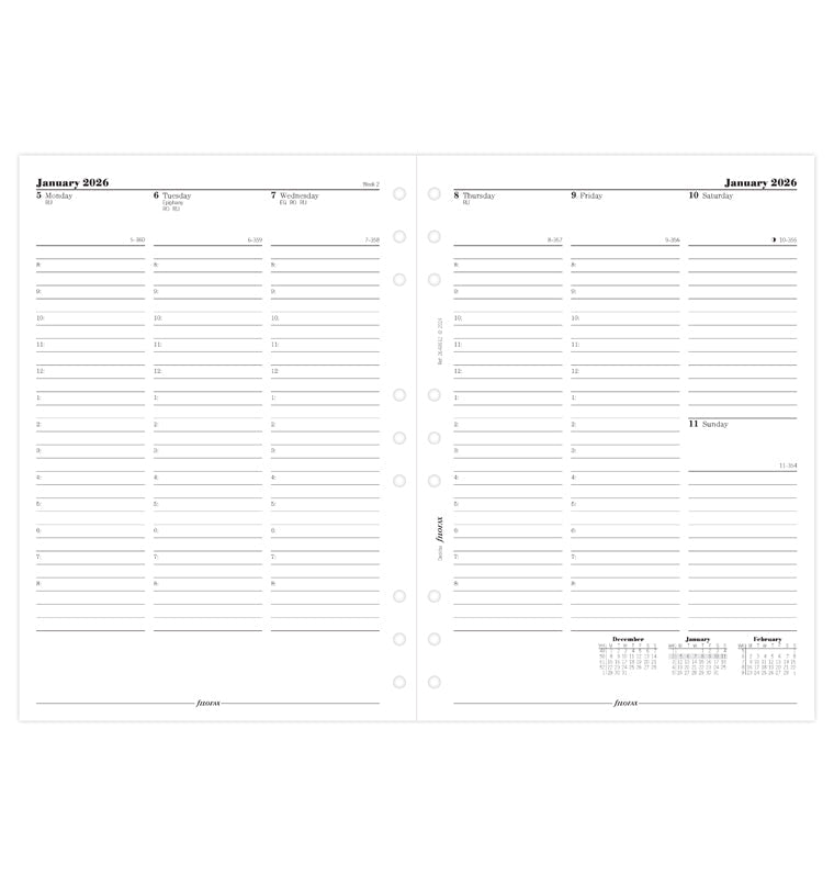 filofax-kalendereinlage-2026-deskfax-1-woche-2-seiten-englisch image 2