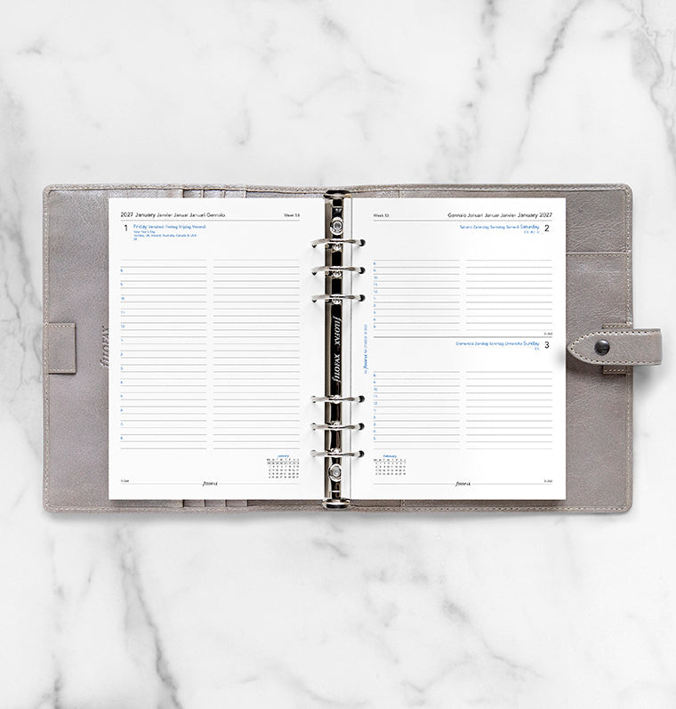filofax-kalendereinlage-1-tag-1-seite-a5-2027-multilingual image 3