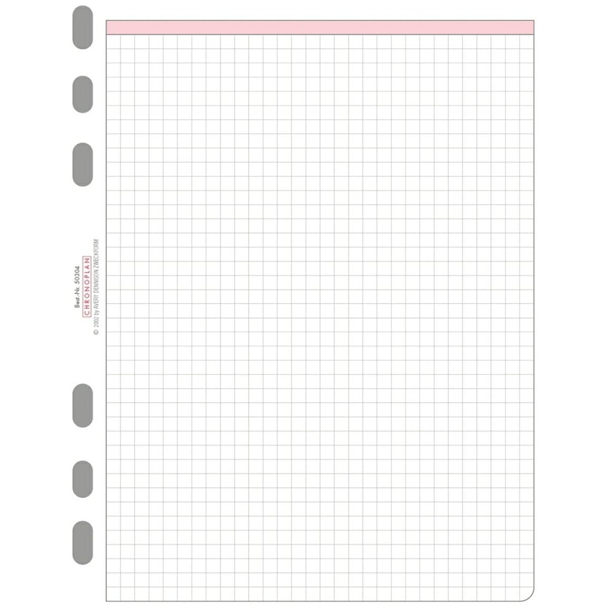 chronoplan-50304-kalendereinlagen-a5-kariert-50-blatt-universallochung image 1