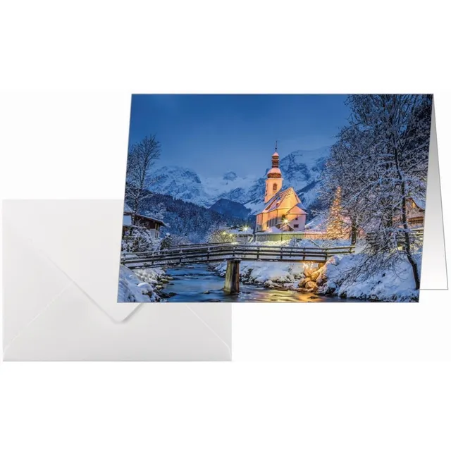 sigel-bavarian-christmas-weihnachtskarten-a6-25-klappkarten-mit-umschl-gen-winte image 1