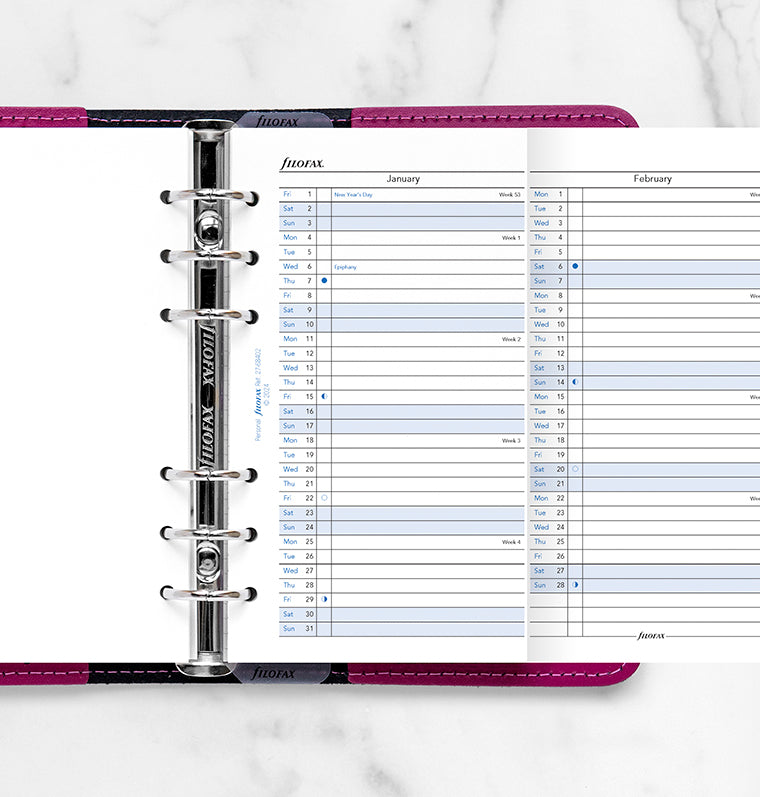 filofax-jahresplaner-2028-personal-leporello-horizontal-englisch image 2