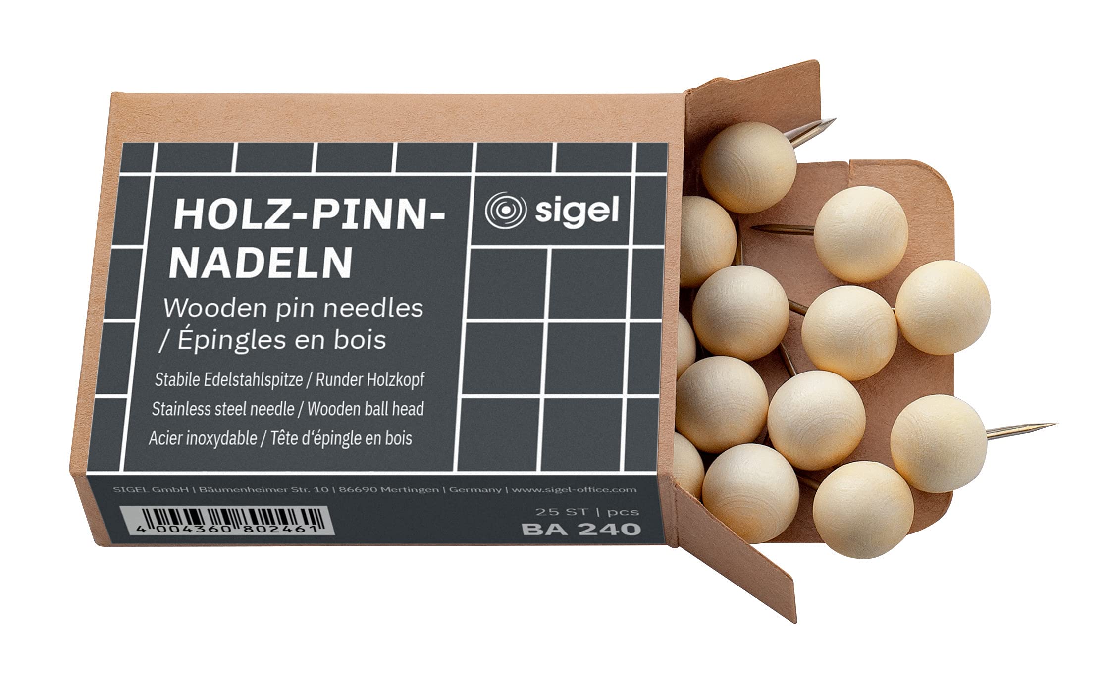 sigel-holz-pinnnadeln-beige-12-mm-25-st-ck-f-r-pinboard image 1