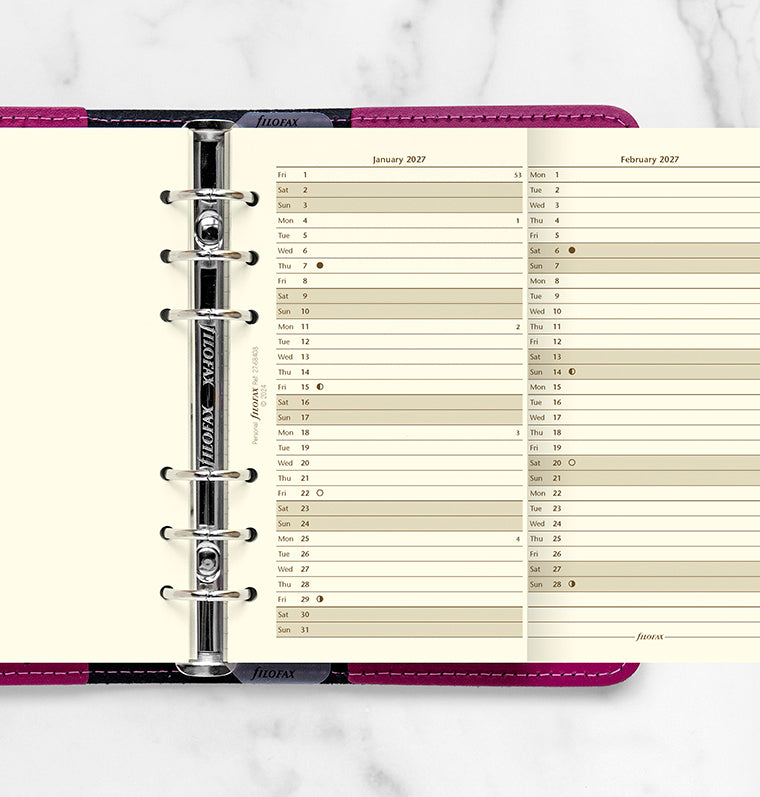 filofax-jahresplaner-2027-englisch-personal-cotton-cream-leporello image 2
